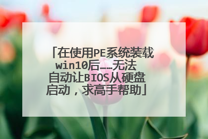 ��ʹ��PEϵͳװ��win10�󡭡��޷��Զ���BIOS��Ӳ������������ְ���